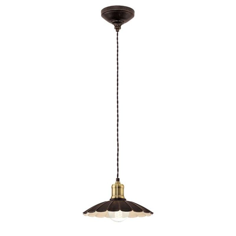 EGLO - Lámpara Colgante Hemington Acero Negro 1X60W E27 Cod49461