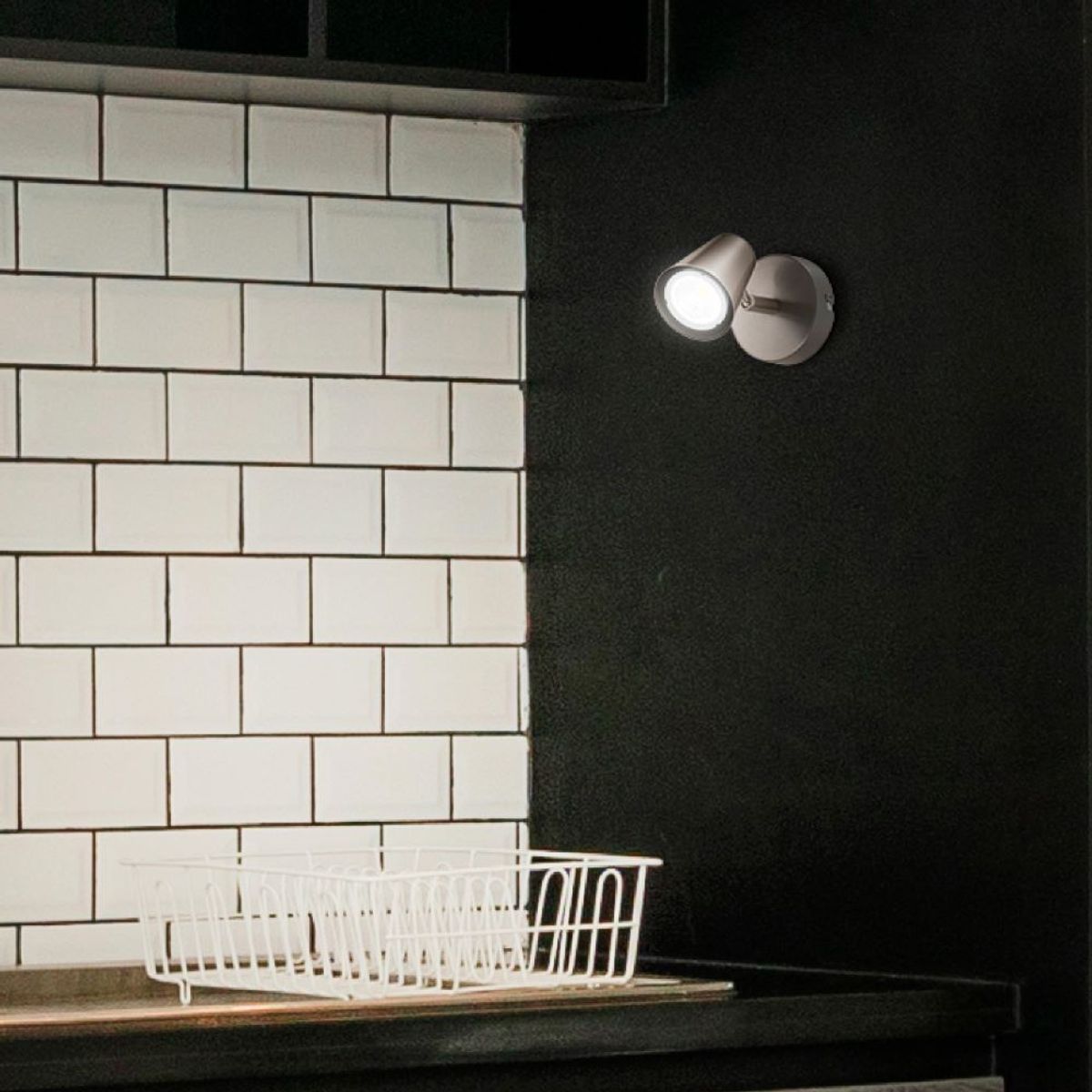 EGLO - Foco Sobrepuesto Travale Acero DM85 GU10 incluida 1x5W IP20 Cod32941