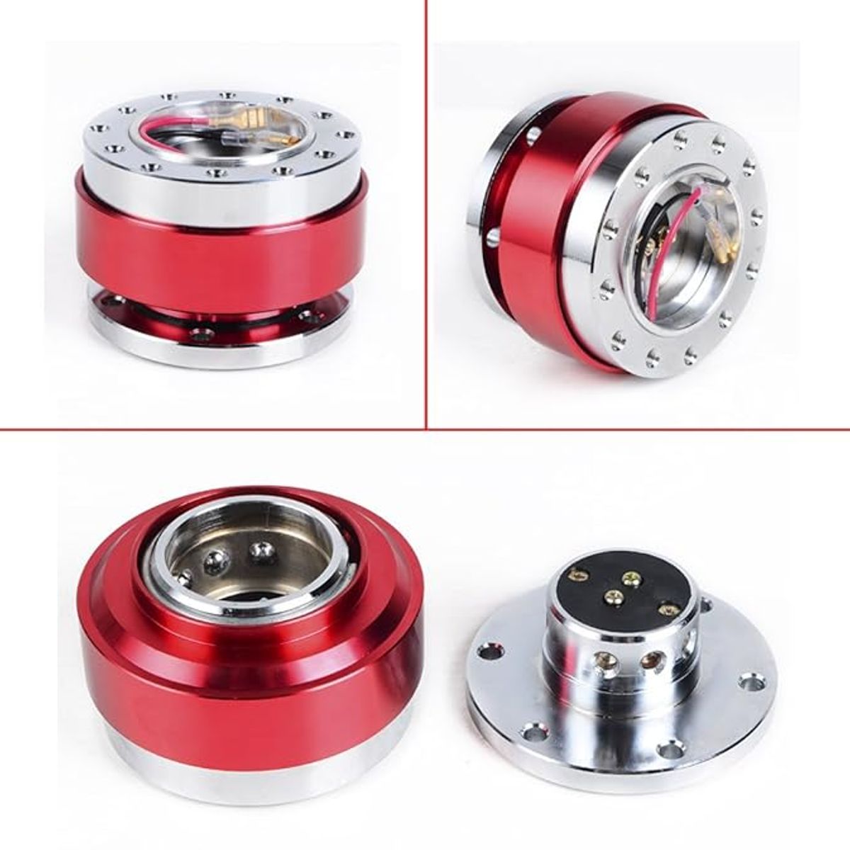 GENERICO - Masa Desmontable Universal Volante SPARCO ROJO Auto Karvas