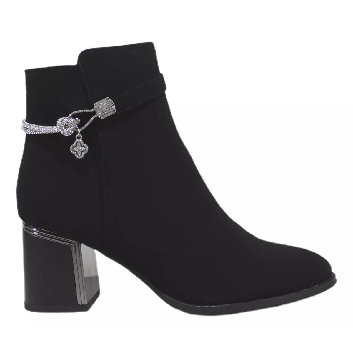 GENERICO - Botin para Dama  en Gamuza  Taco Medio M326