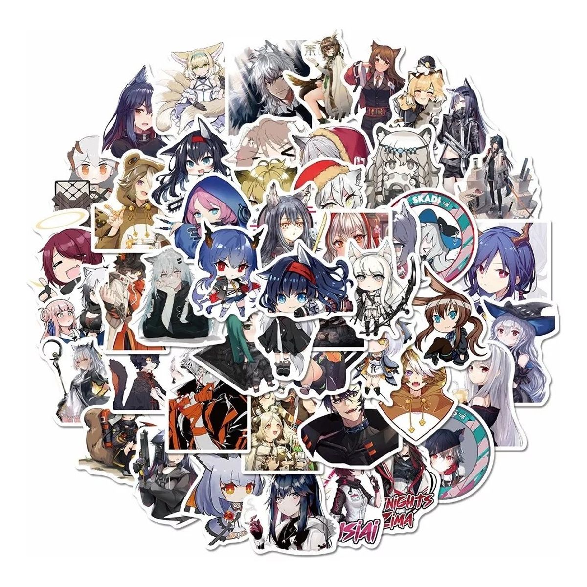 GARSIL - 50 Stickers De Arknights - Etiquetas Autoadhesivas
