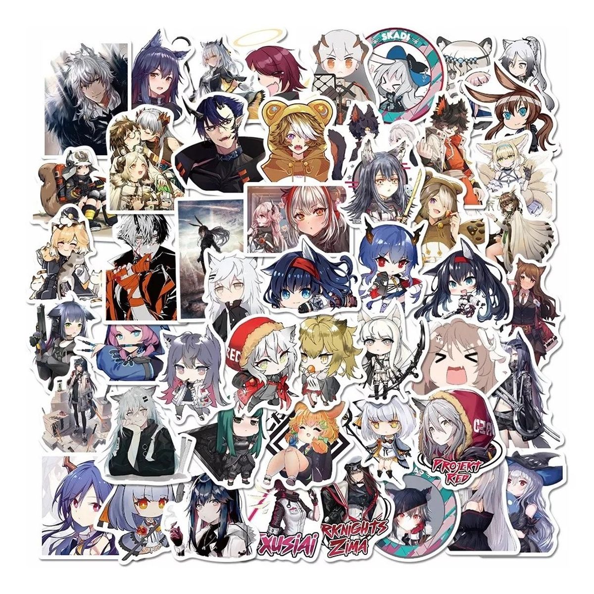 GARSIL - 50 Stickers De Arknights - Etiquetas Autoadhesivas