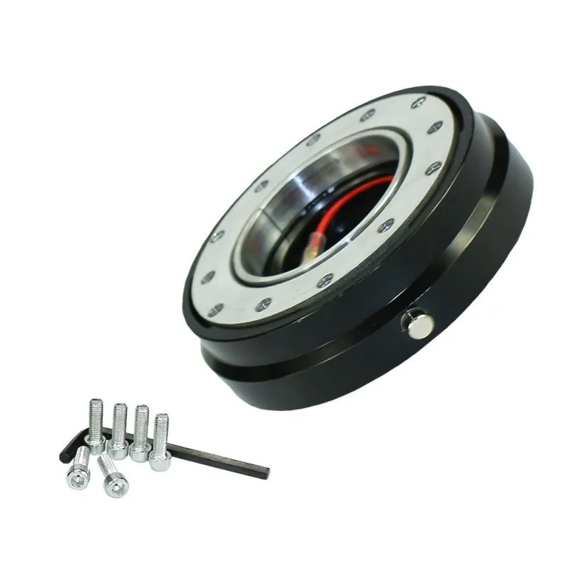 GENERICO - Masa Desmontable PLANA D1 NEGRO Volante Auto Karvas