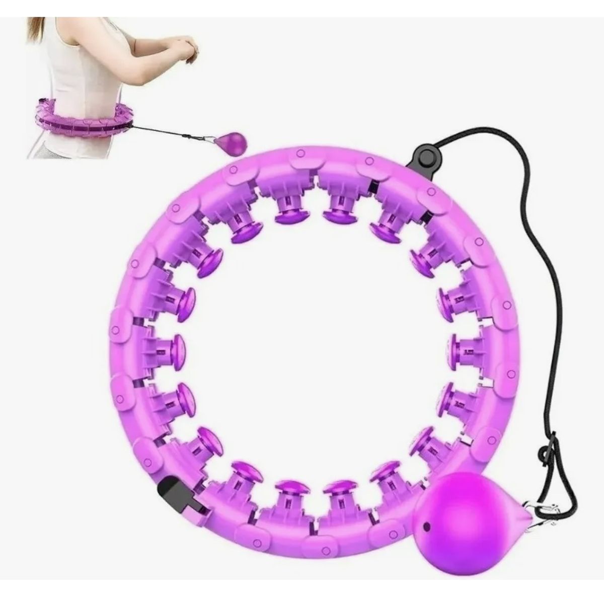 GENERICO - Aro Smart Hula Hoop Ajustable Hasta 120cm