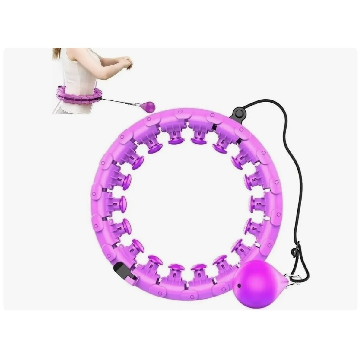 GENERICO - Aro Smart Hula Hoop Ajustable Hasta 120cm