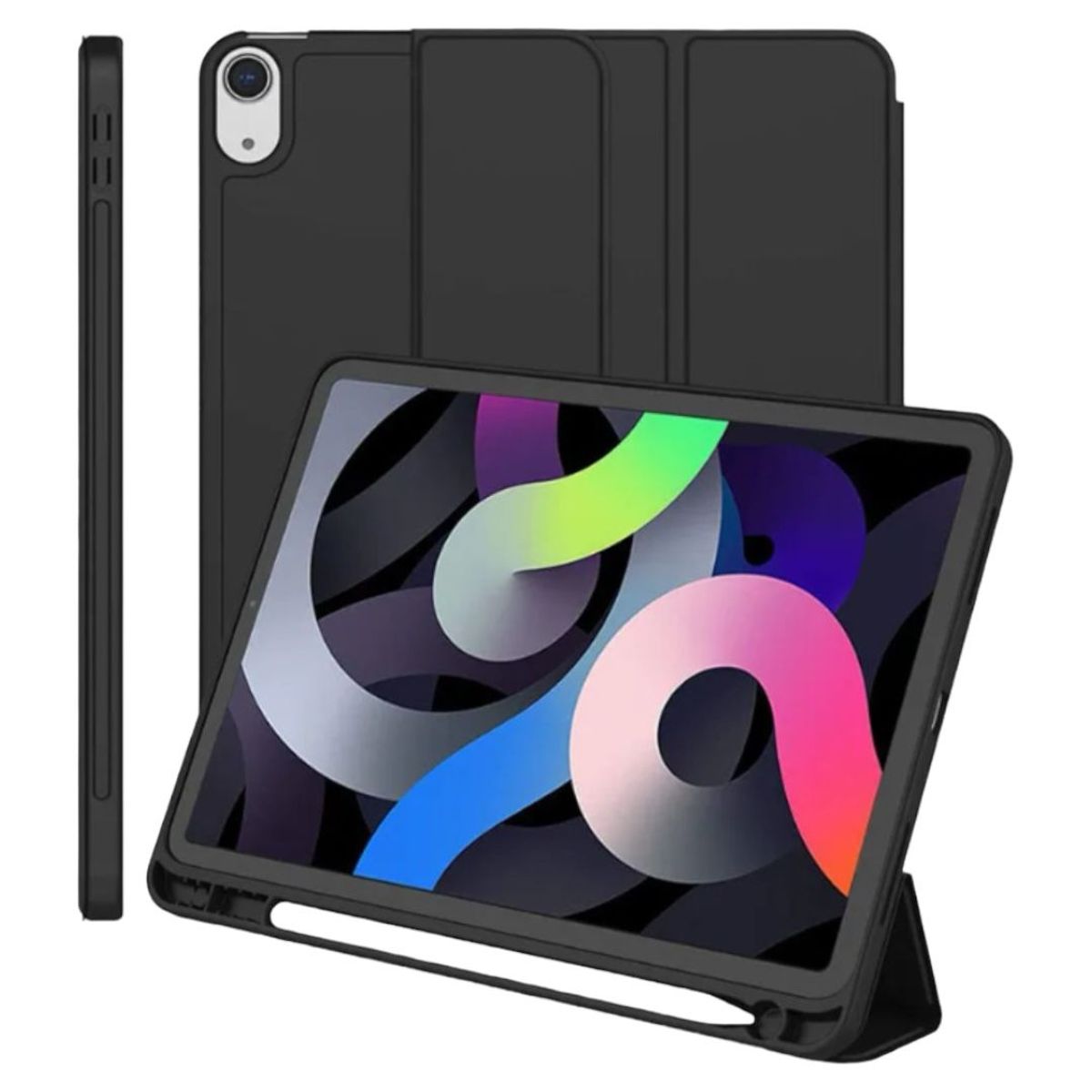 GENERICO - Carcasa Smart Cover Con Ranura Para iPad Air 11 M2 2024 Negro