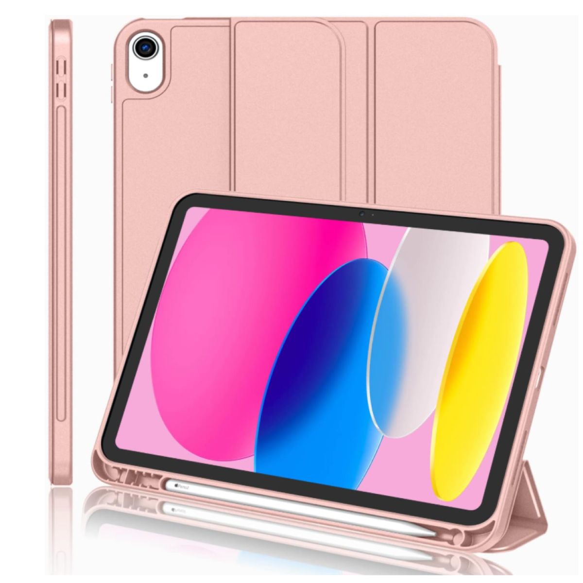 GENERICO - Carcasa Smart Cover Con Ranura Para iPad Air 11 M2 2024 Rosado