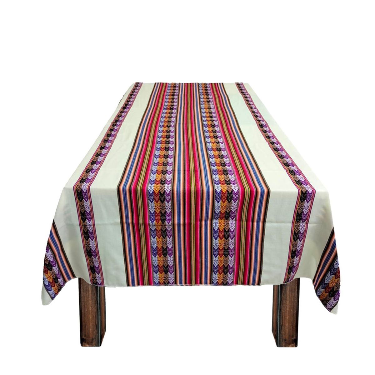 Manta Mantel Aguayo Andino 1.10 X 2.30 cm Decorativos Crema, marca GENERICO - Foto Principal