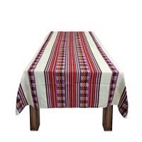 Manta Mantel Aguayo Andino 1.10 X 2.30 cm Decorativos Crema