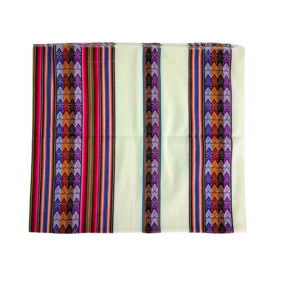 Manta Mantel Aguayo Andino 1.10 X 2.30 cm Decorativos Crema, marca GENERICO - Foto 2