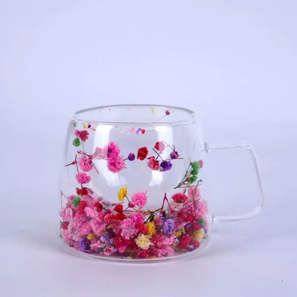 GENERICO - Vaso Doble Fondo Vidrio Transparente 150 Ml Cafe Agua Vino