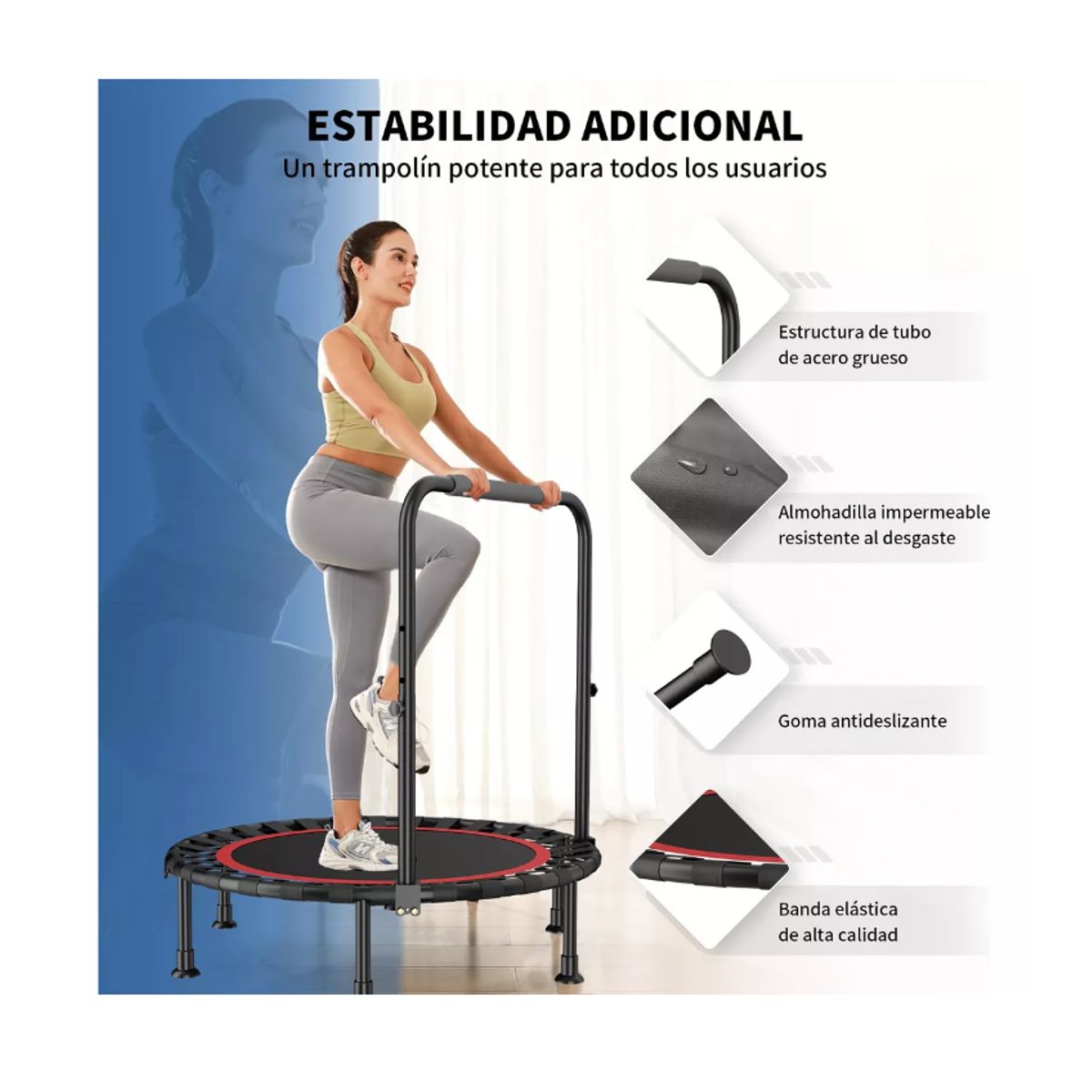 GENERICO - Trampolín Brincolín Aeróbicos Ejercicio Fitness Yoga 40 In