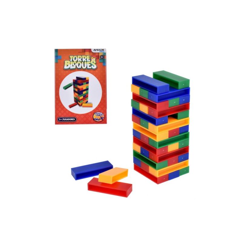 ANSALDO - Juego De Mesa Para Viajar - Torre De Bloques
