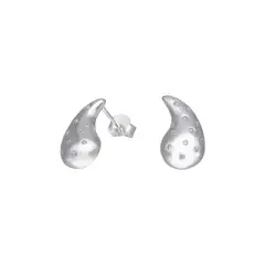 GENERICO - Aros de Plata Gota Con Circones Rosa Francia
