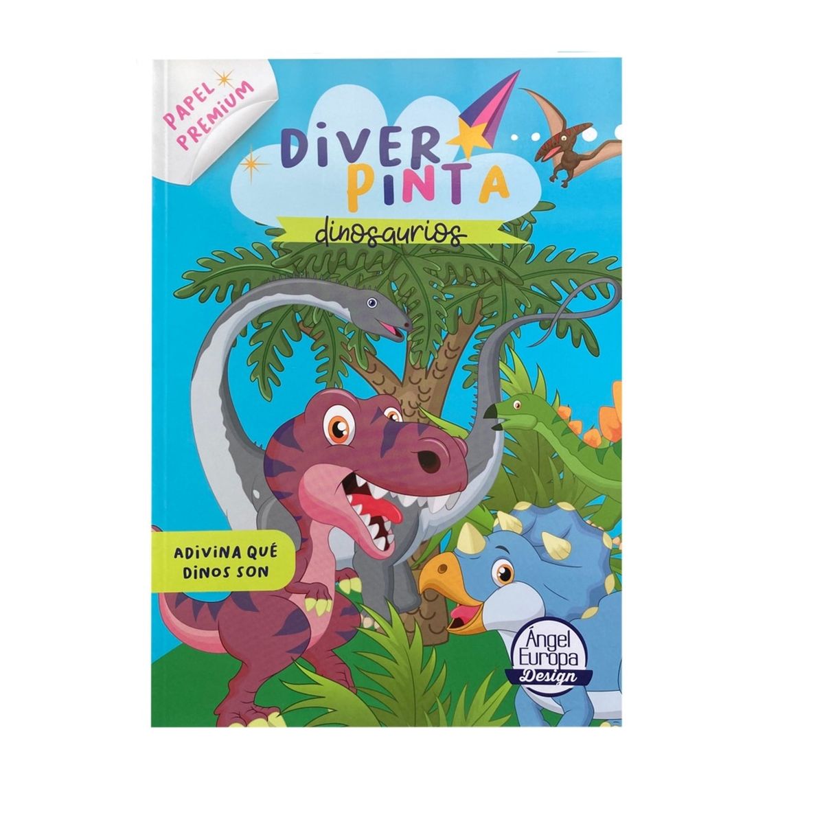 GENERICO - Libro para colorear - Diverpinta - Dinosarios - Papel Premium