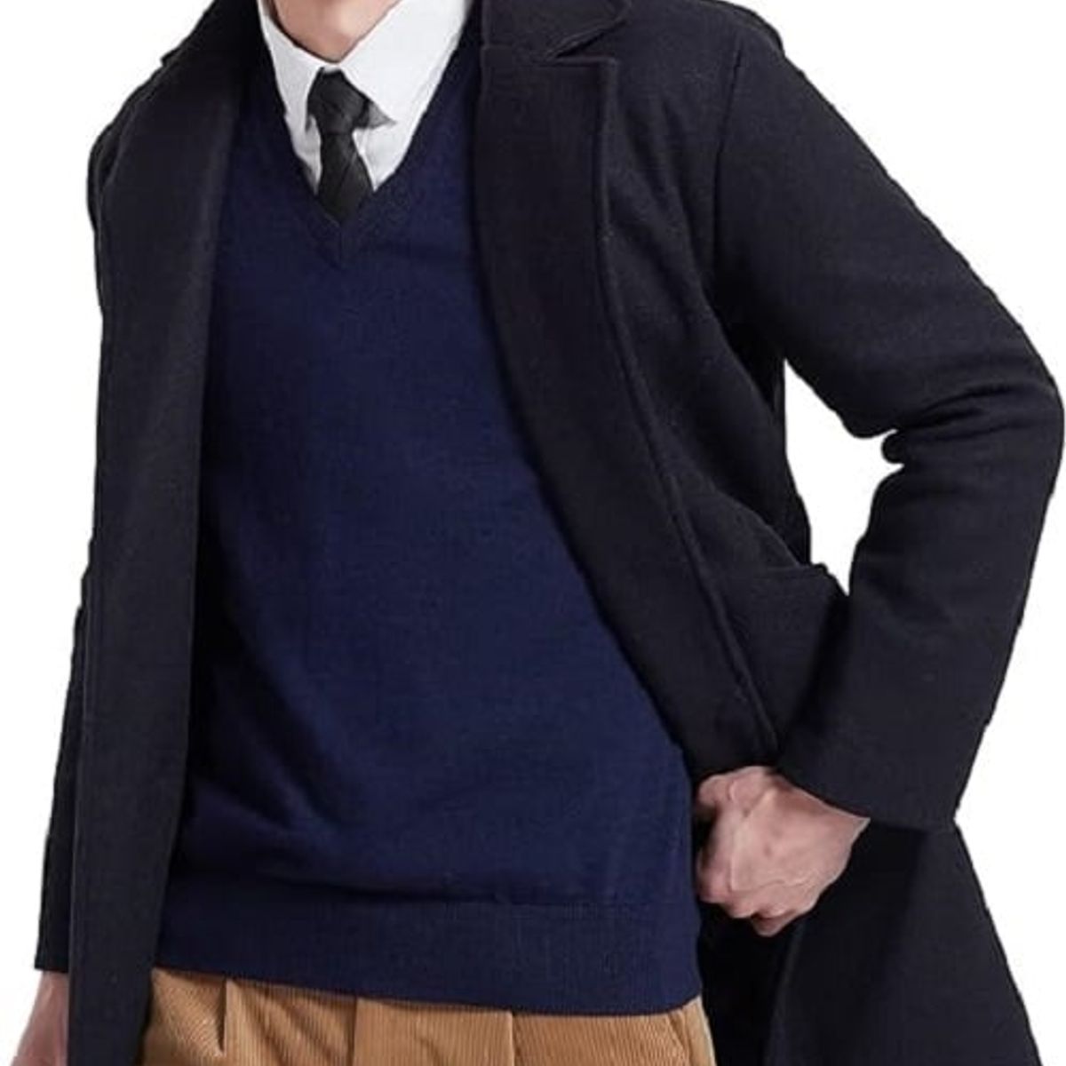 JAYSON - Sweater clásico hombre Sin Mangas Cuello En V Ejecutivo  Algodón