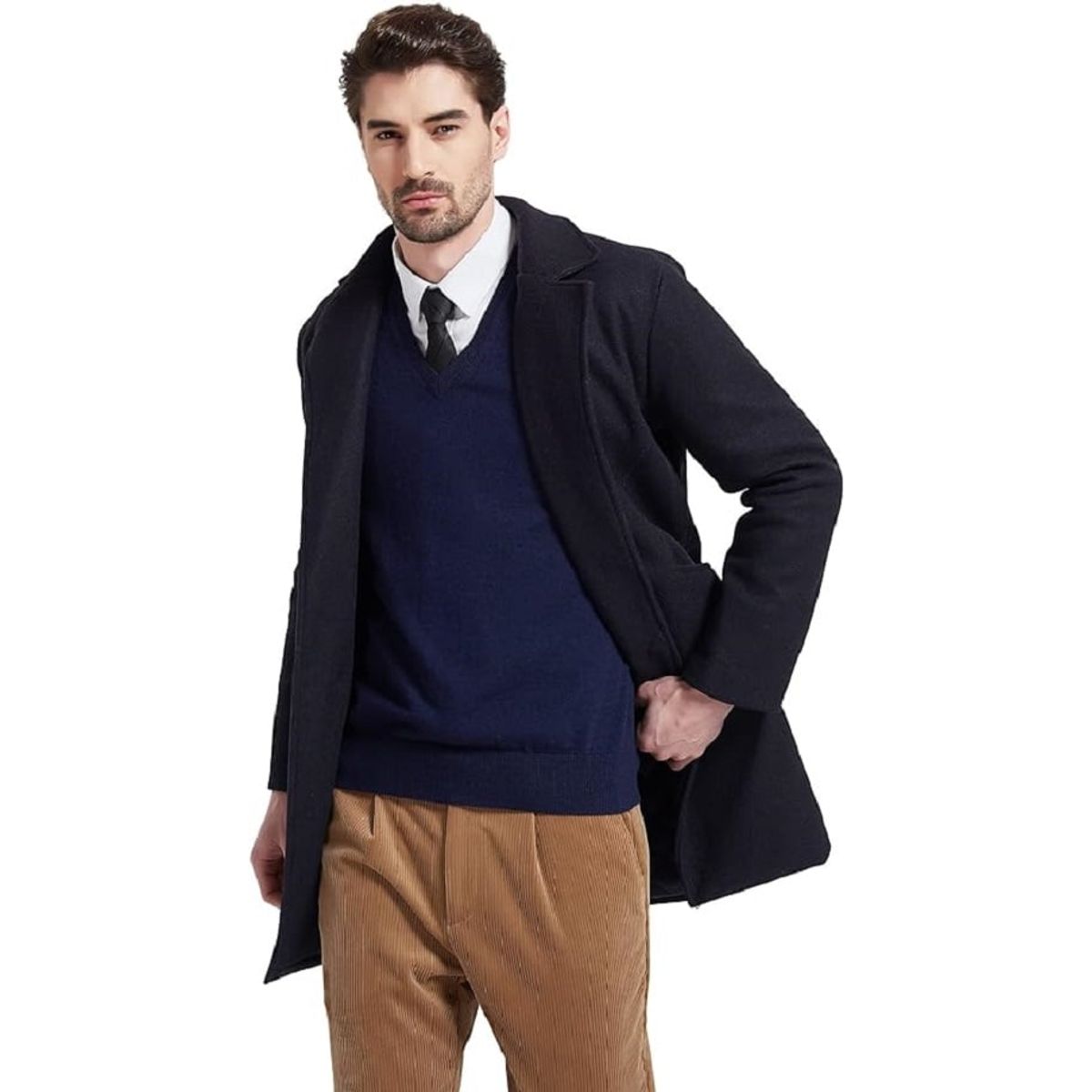 JAYSON - Sweater clásico hombre Sin Mangas Cuello En V Ejecutivo  Algodón