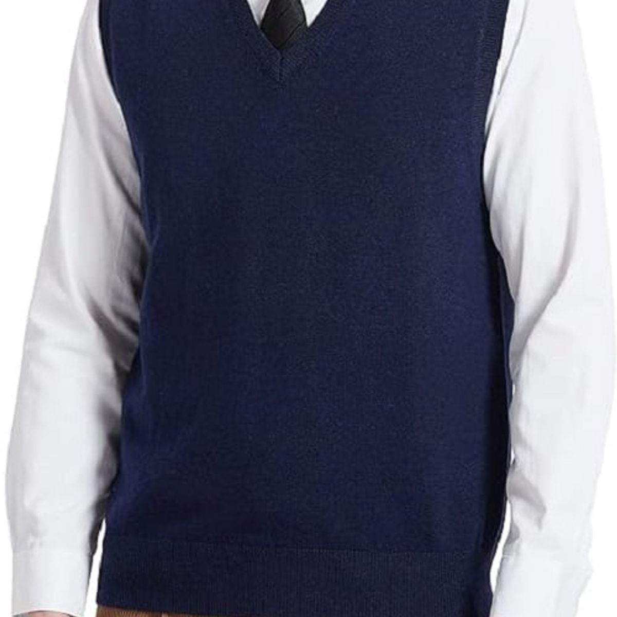 JAYSON - Sweater clásico hombre Sin Mangas Cuello En V Ejecutivo  Algodón