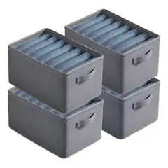 TNAKIEX - 4pzs Organizador De Ropa De Armario Para Jeans Con 7 Rejilla