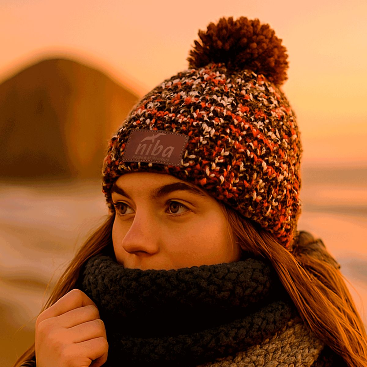 NIBA - Gorro Lana Arrayan Café Niba