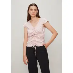 ASH - Top Satin Animal Print rosa