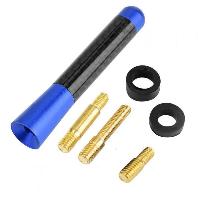 GENERICO - Antena Fibra Carbono Aluminio Am Fm Radio Auto Universal