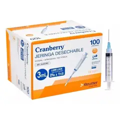 CRANBERRY - Jeringa Desechable 3cc 21g X 1 1/2