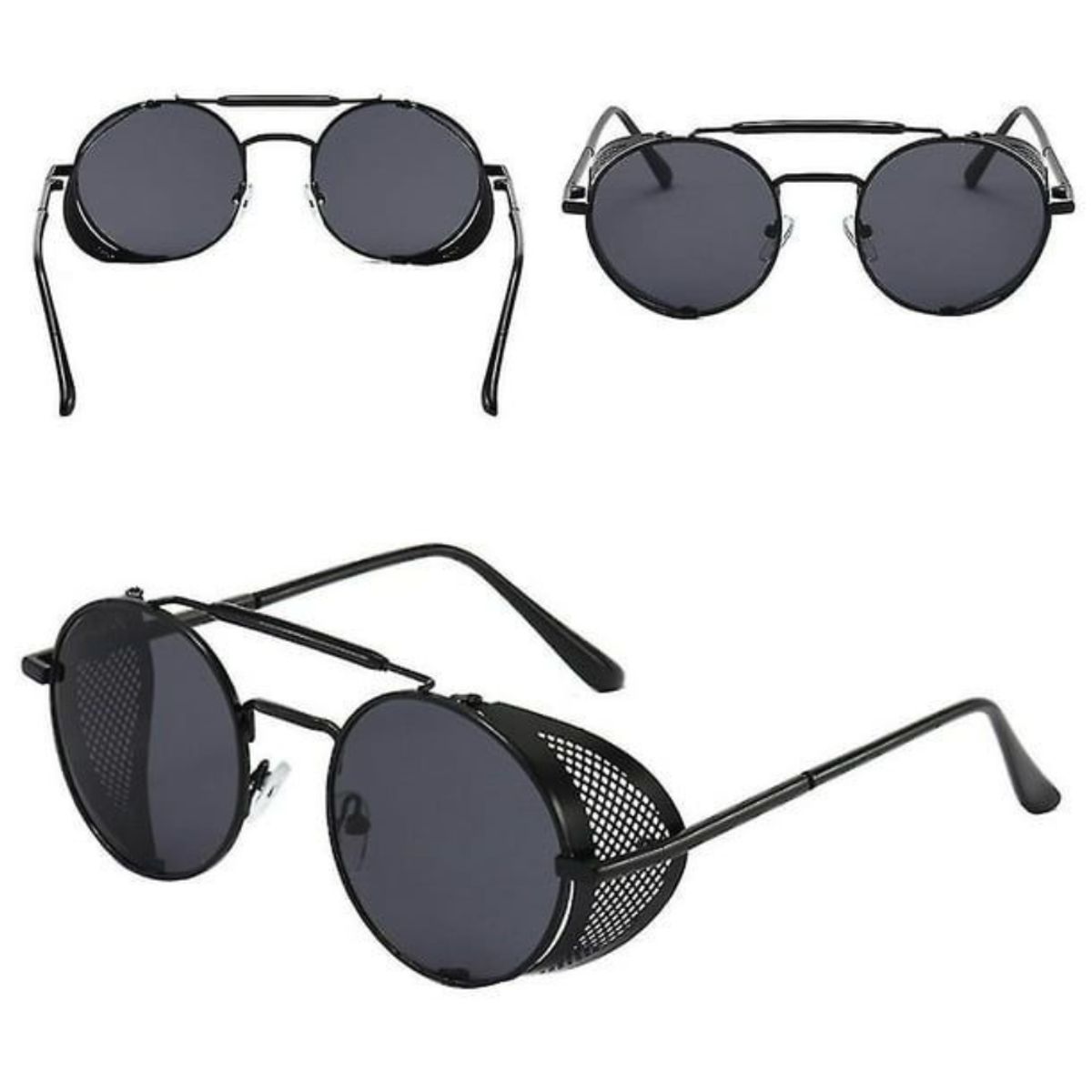 GENERICO - LENTES DE SOL STEAMPUNK  METALICO  FULL MODA