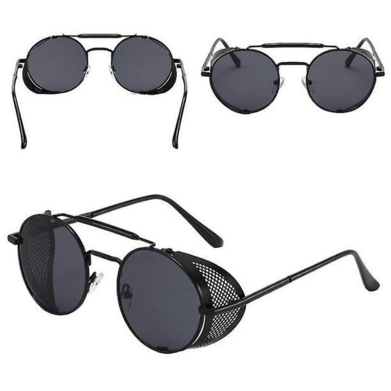 GENERICO - LENTES DE SOL STEAMPUNK  METALICO  FULL MODA