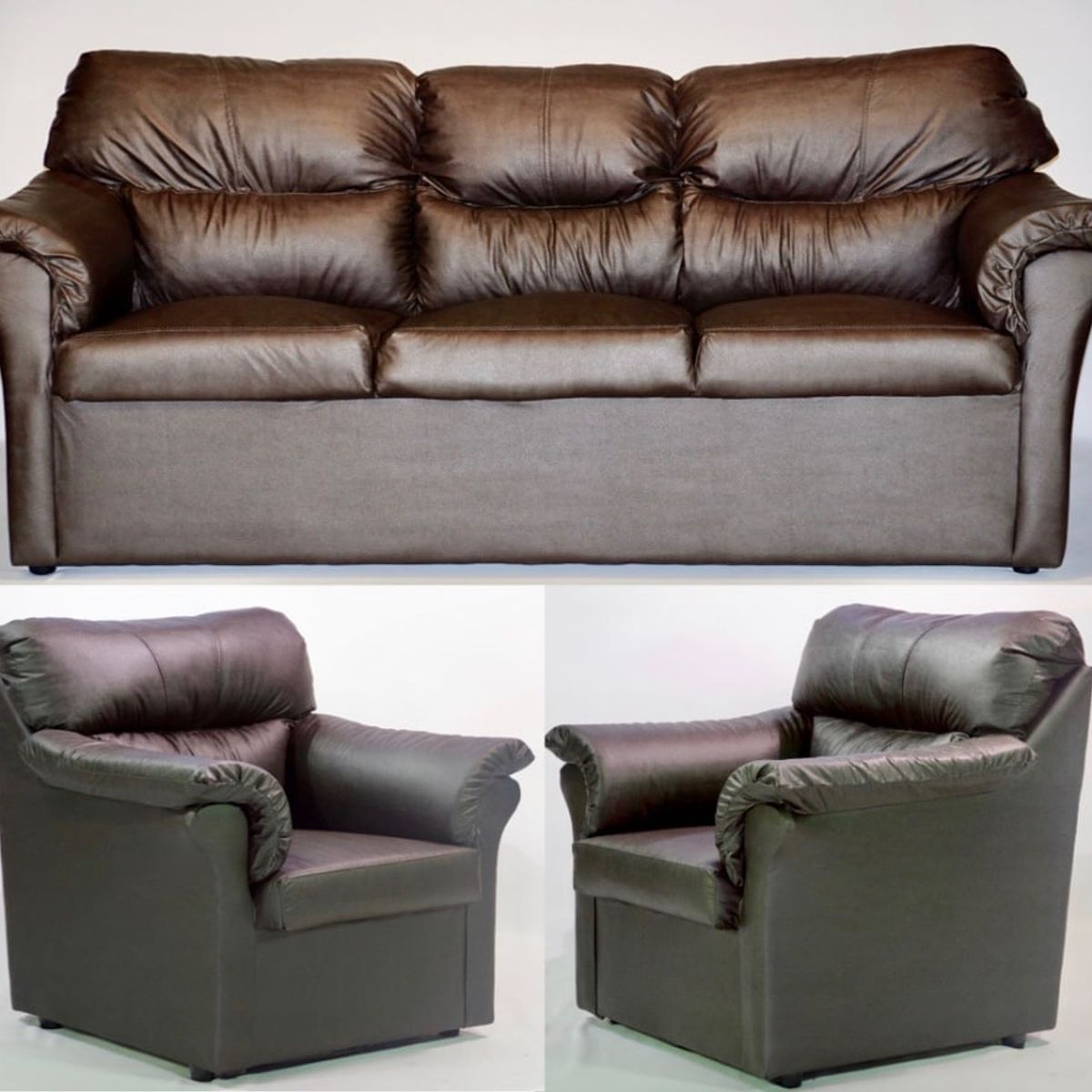 CABSUR - Juego Living Sorrento 3-1-1C Café Moro