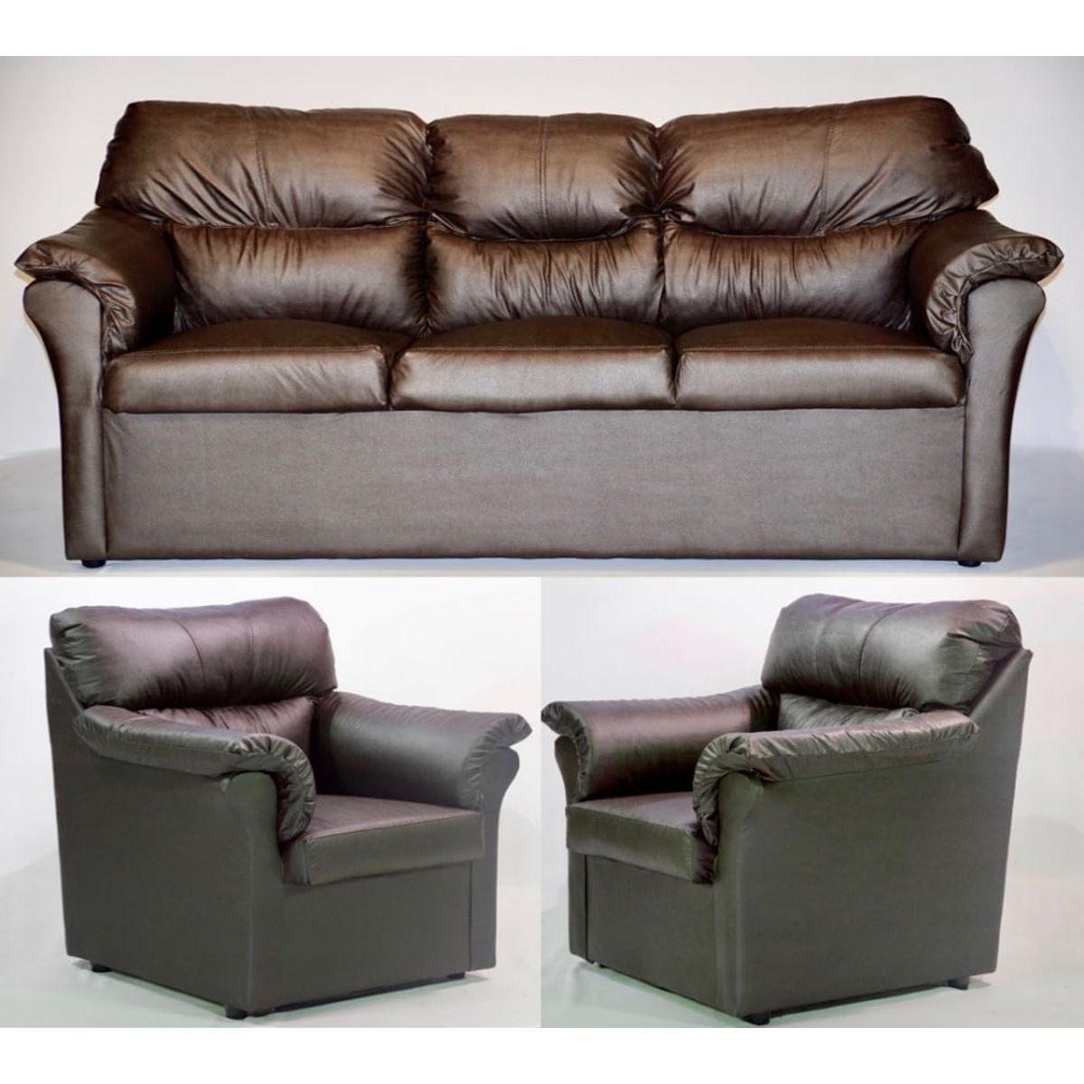 CABSUR - Juego Living Sorrento 3-1-1C Café Moro