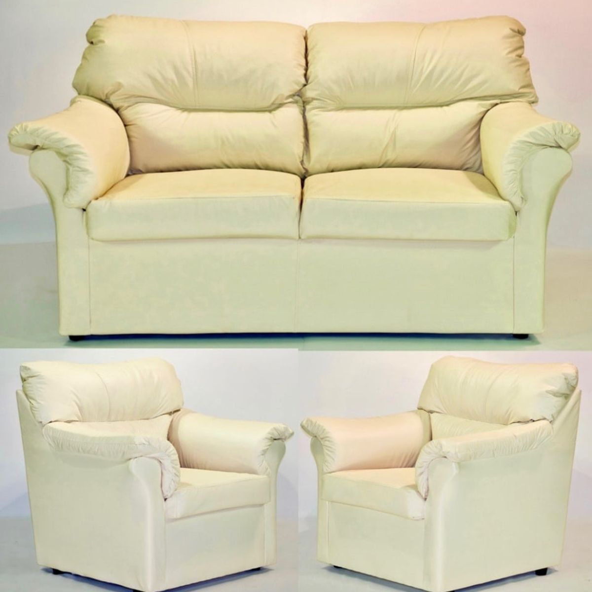 CABSUR - Juego Living Sorrento 2-1-1C Beige