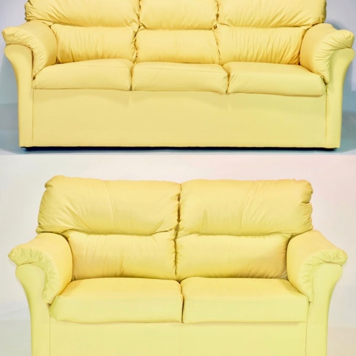 CABSUR - Juego Living Sorrento 3-2C Amarillo Oro