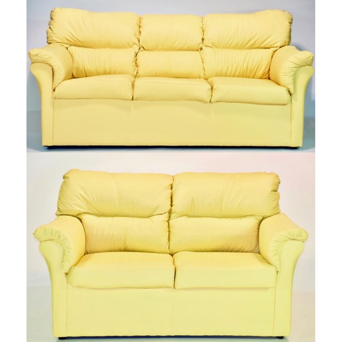 CABSUR - Juego Living Sorrento 3-2C Amarillo Oro