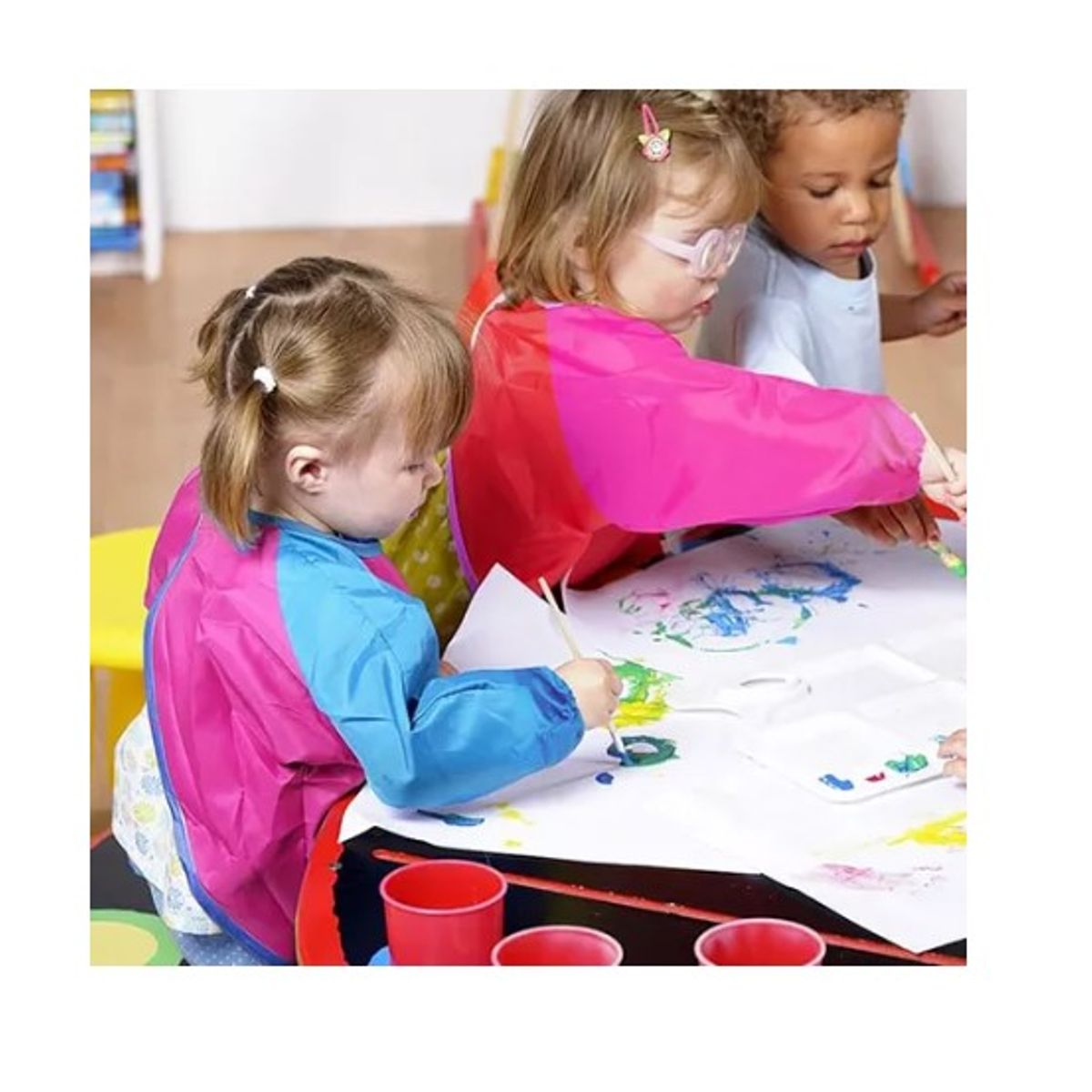 OFERTABKN - Babero Delantal Pechera Niño Niña Manga Larga Impermeable