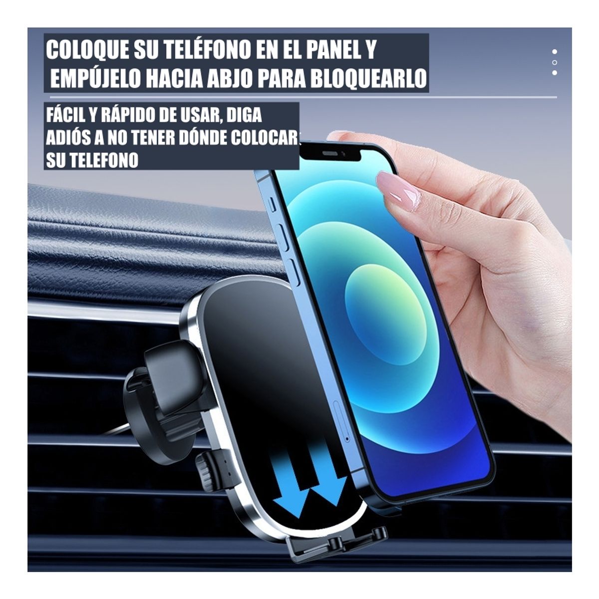 ATURE - Soporte De Celular Para Autos Vehiculos 360° Firme Rejillas