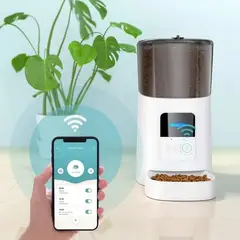 SLOARAPETS - Dispensador de Alimentos Para Mascotas 6L con wifi blanco