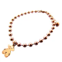 LUXURYJOYAS - Pulsera Oso Adorable Mujer Con Baño De Oro 18kt