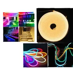 GENERICO - Cinta Manguera Flex Led De Silicona 5m Neón Blanco Cálido