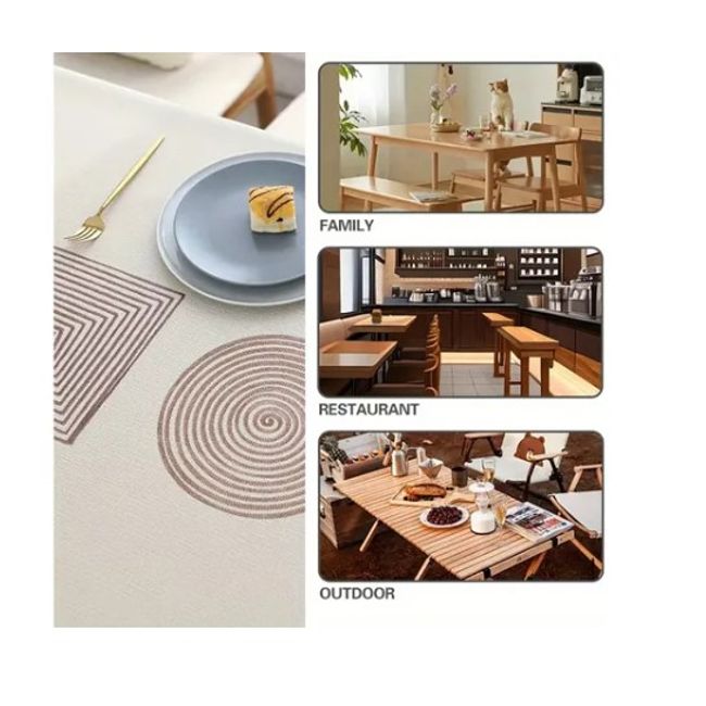 OFERTABKN - Mantel Impermeable Diseño Rectangular 140x220cm Beige