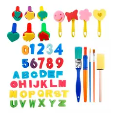 OFERTABKN - Set De Arte 51 Pzs Para Pintar Para Niños Esponjas Figuras