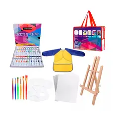 OFERTABKN - Set De Arte 39 Pzs Para Niños Kit Para Pintar Atril Pintura