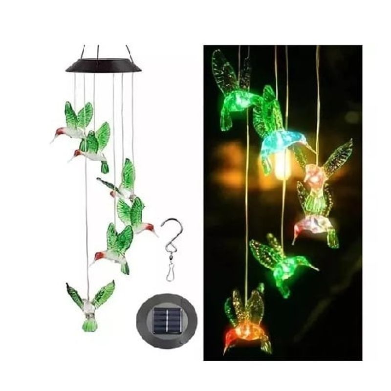 GENERICO - Lampara Colgante Led Solar Multicolor Jardin Terraza Xl Pro 295094