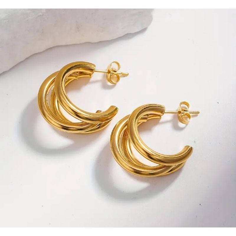 GENERICO - Aros triple baño de oro