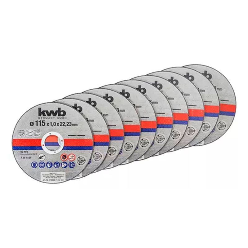 KWB - Disco De Corte P Metal Acero Inoxidable 115mm 10 Und Kwb