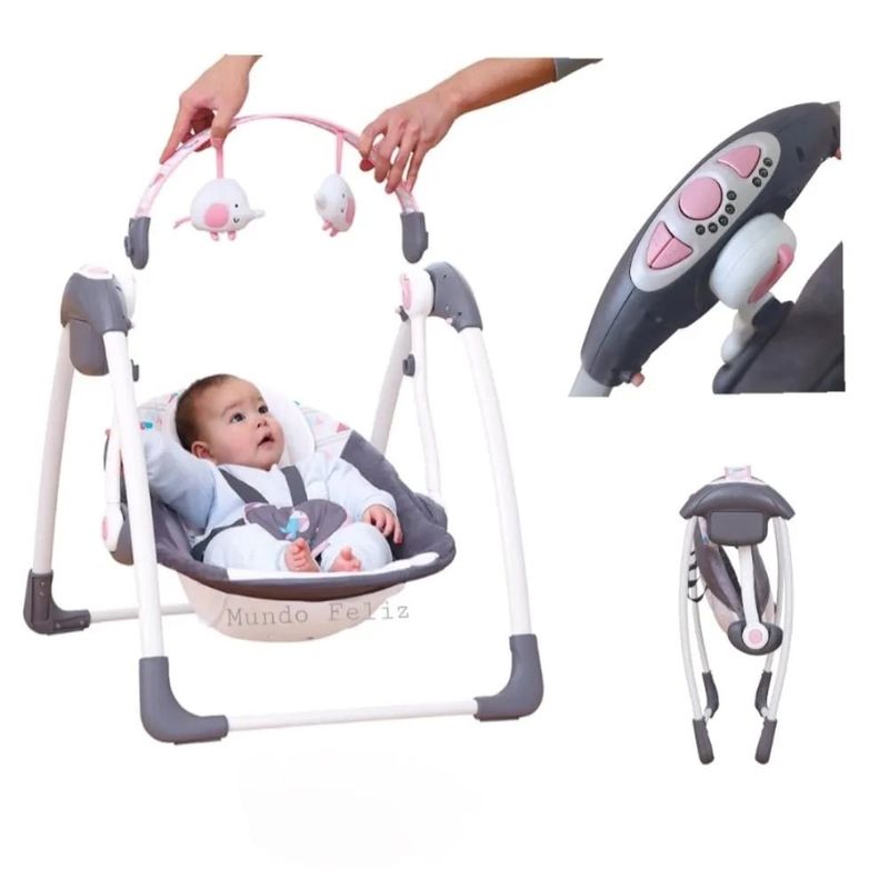 ACTUAL - Silla Mecedora Reclinable Para Bebés Con Música