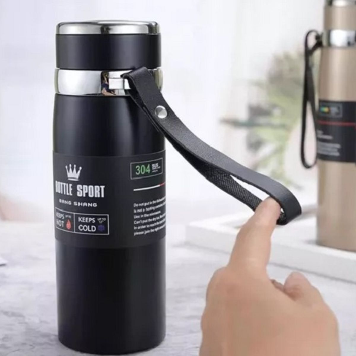 THERMOMIX - Termo Acero Inoxidable Con Filtro Té cafe agua bebida jugo 900ml