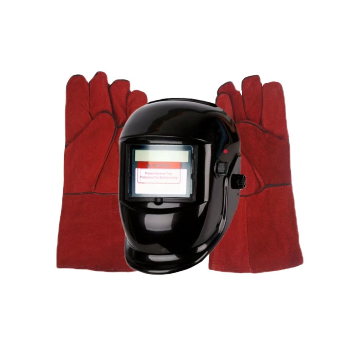 ACTUAL - Kit Soldador Mascara Soldar Fotosensible y Guantes De Cuero