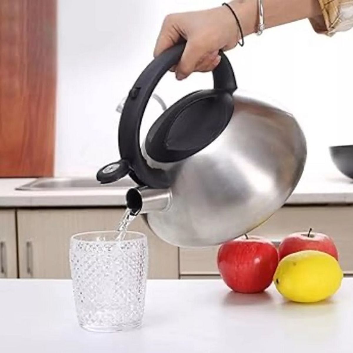 THERMICA - Tetera De Acero Inoxidable Para Inducción Eléctrica Y Gas 3L