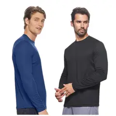 OMAS - Pack 3 Camisetas Hombre Manga Larga Stretch Polar